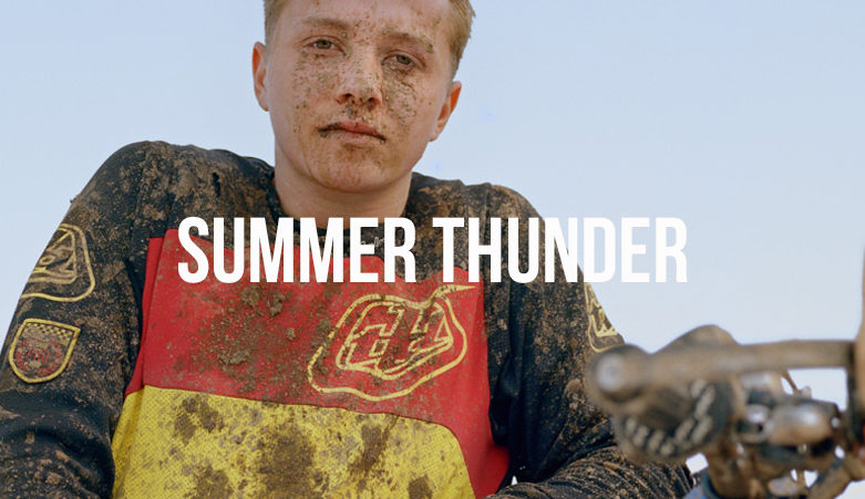 in frame documentary photography photographer dirt bike biker race car summer thunder massachussets usa youth youngs kalel koven inframe interview analog medium format film camera 6x7 mamiya tracks